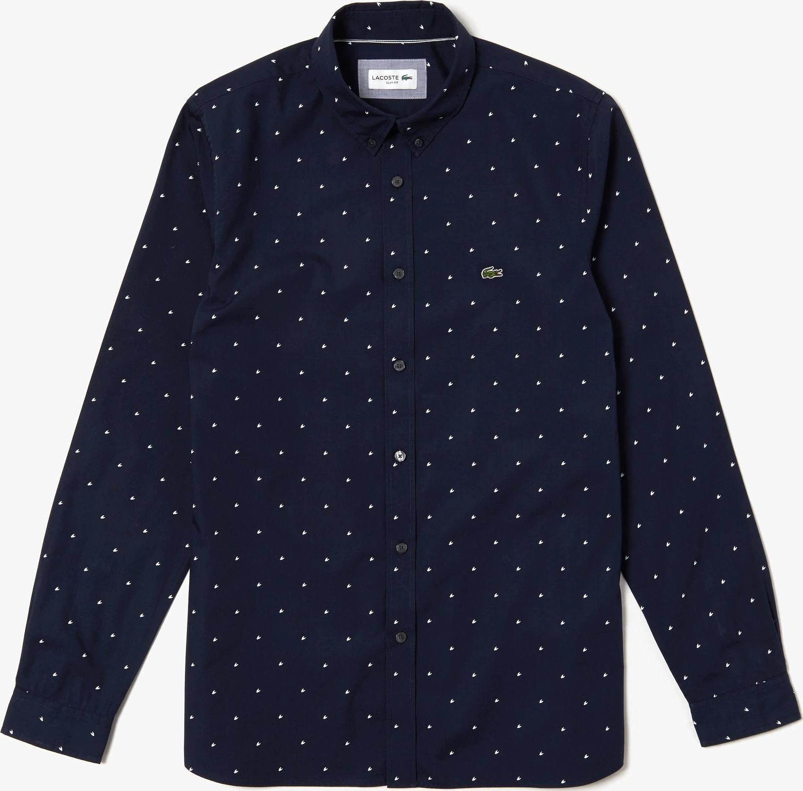 Numéro de l'image de la galerie de produits 1 pour le produit Chemise slim fit en popeline de coton imprimée - Homme