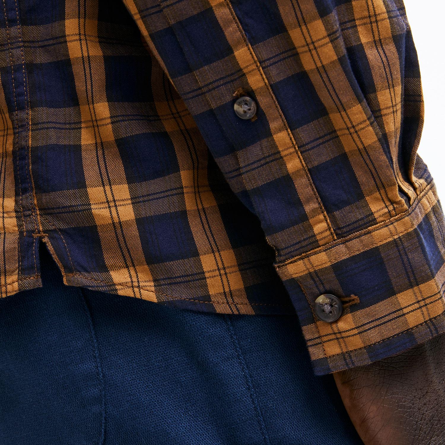 Product gallery image number 2 for product Motion Check Cotton Twill Shirt - Regular Fit - Men's