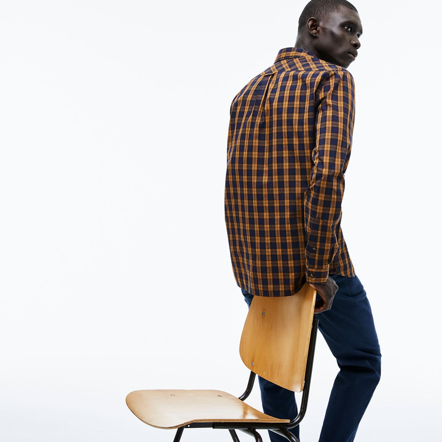 Product gallery image number 3 for product Motion Check Cotton Twill Shirt - Regular Fit - Men's