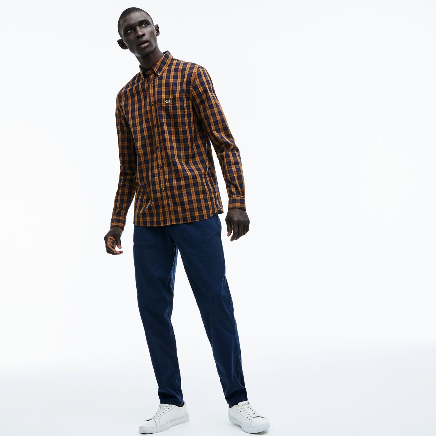 Product gallery image number 5 for product Motion Check Cotton Twill Shirt - Regular Fit - Men's