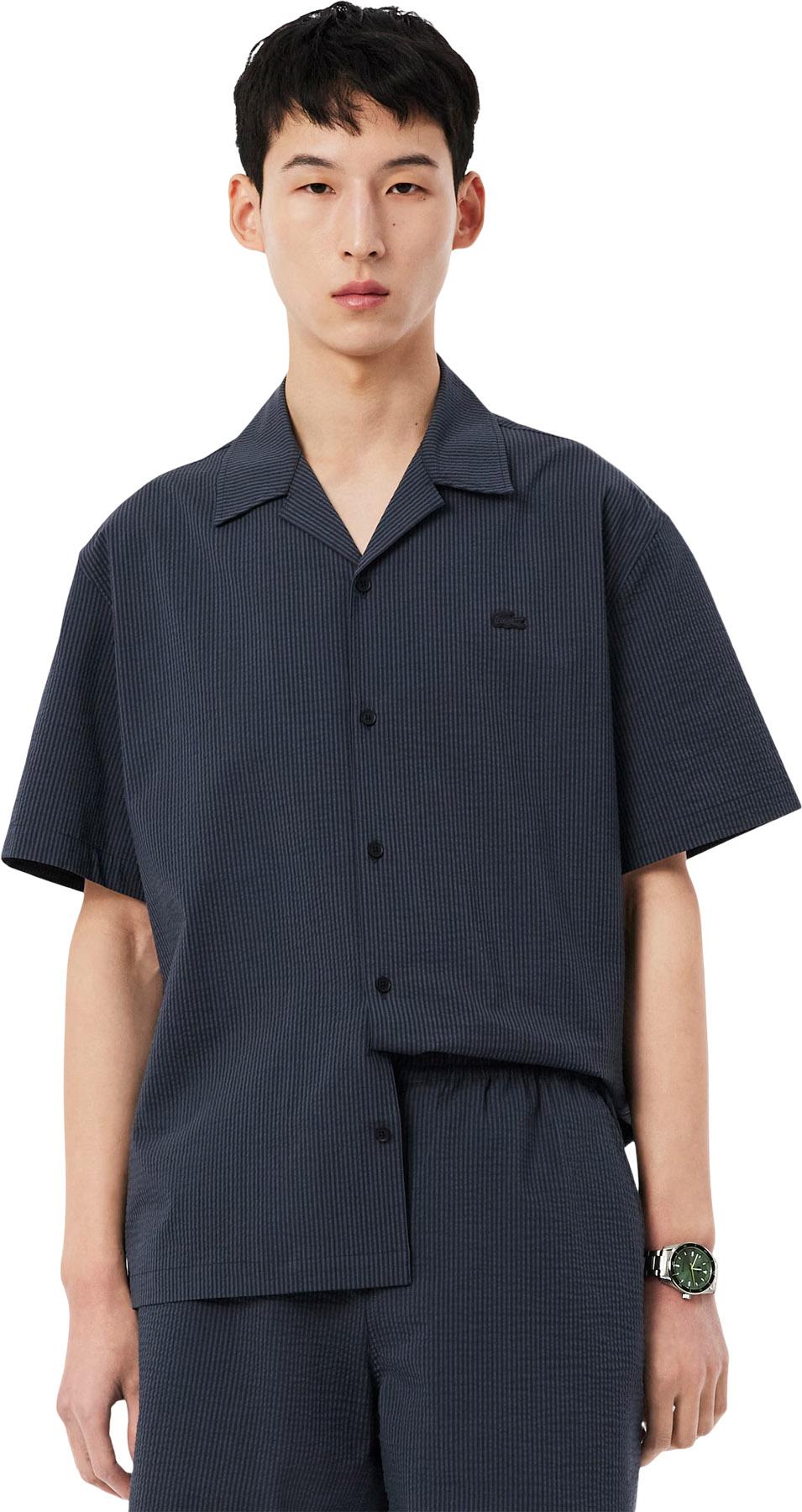 Product gallery image number 7 for product Chemise en seersucker coupe décontractée - Homme