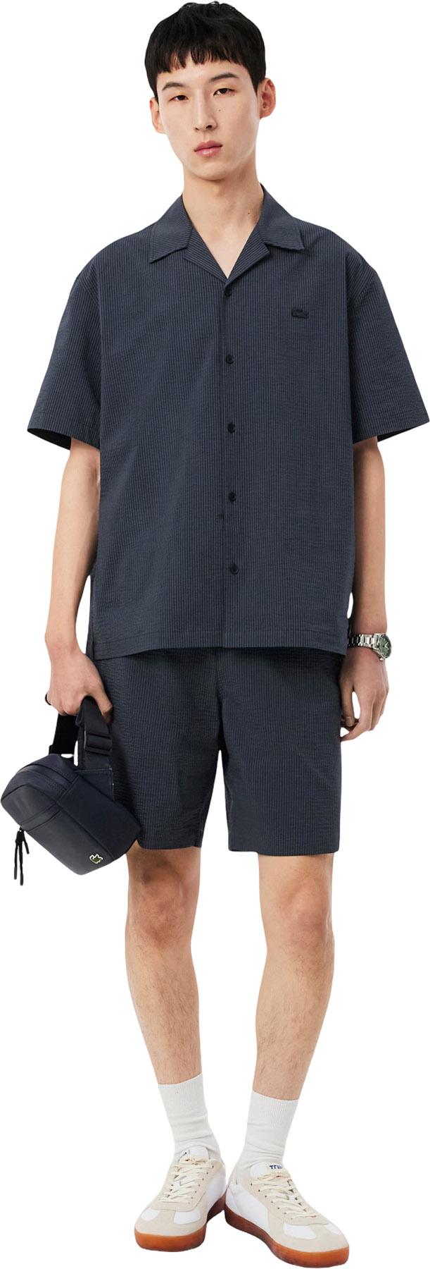 Product gallery image number 8 for product Chemise en seersucker coupe décontractée - Homme