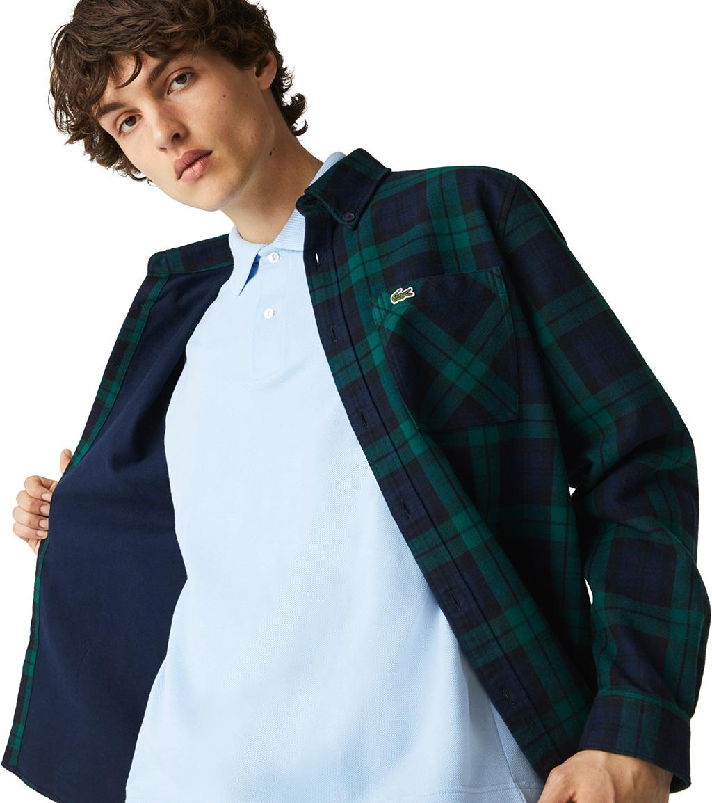 Numéro de l'image de la galerie de produits 4 pour le produit Surchemise coupe réguliére en flanelle épaisse à carreaux - Homme