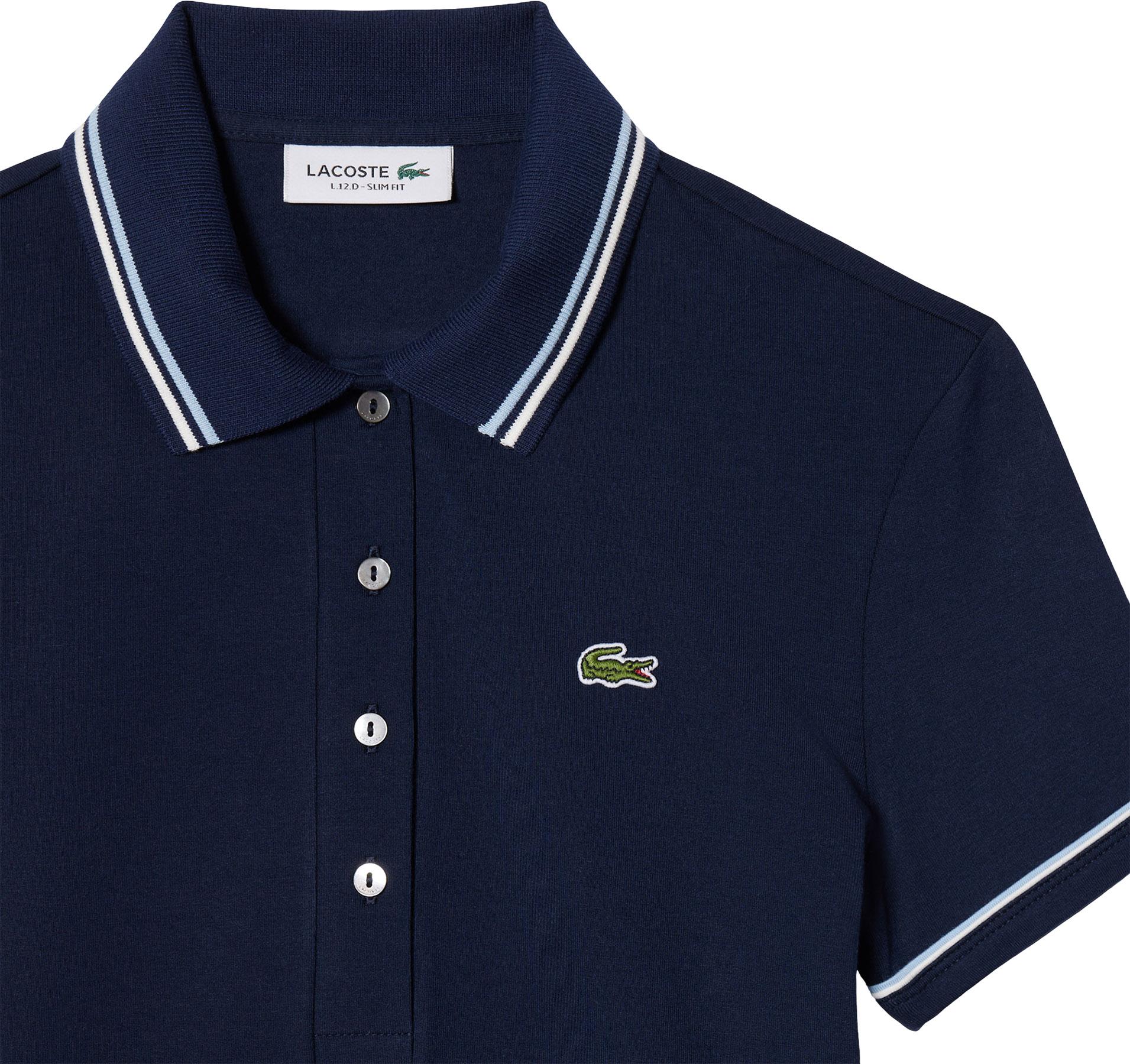 Product gallery image number 4 for product Polo ajusté à détails contrastants L.12.D - Femme