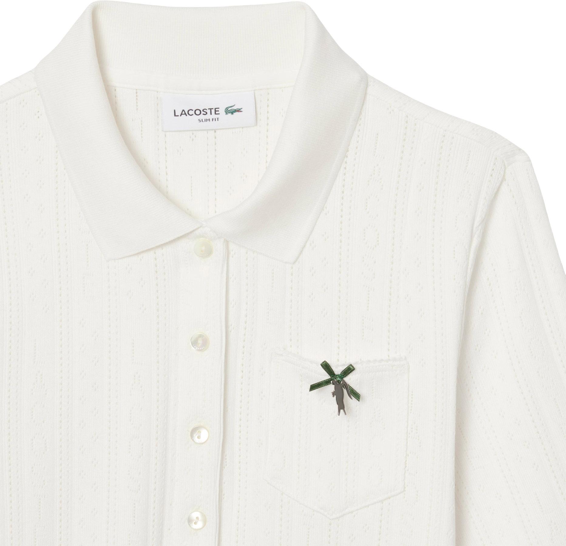 Product gallery image number 3 for product Polo coupe ajustée marquage pointelle L.12.D - Femme