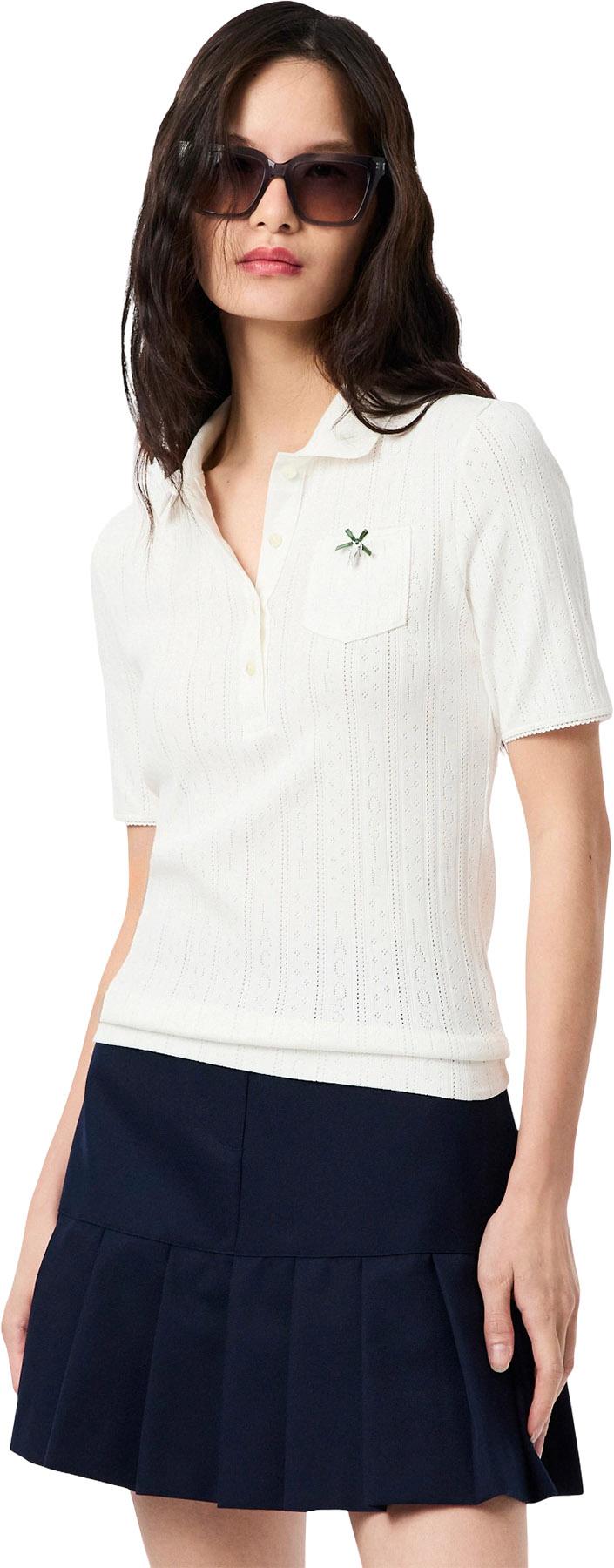 Product gallery image number 4 for product Polo coupe ajustée marquage pointelle L.12.D - Femme