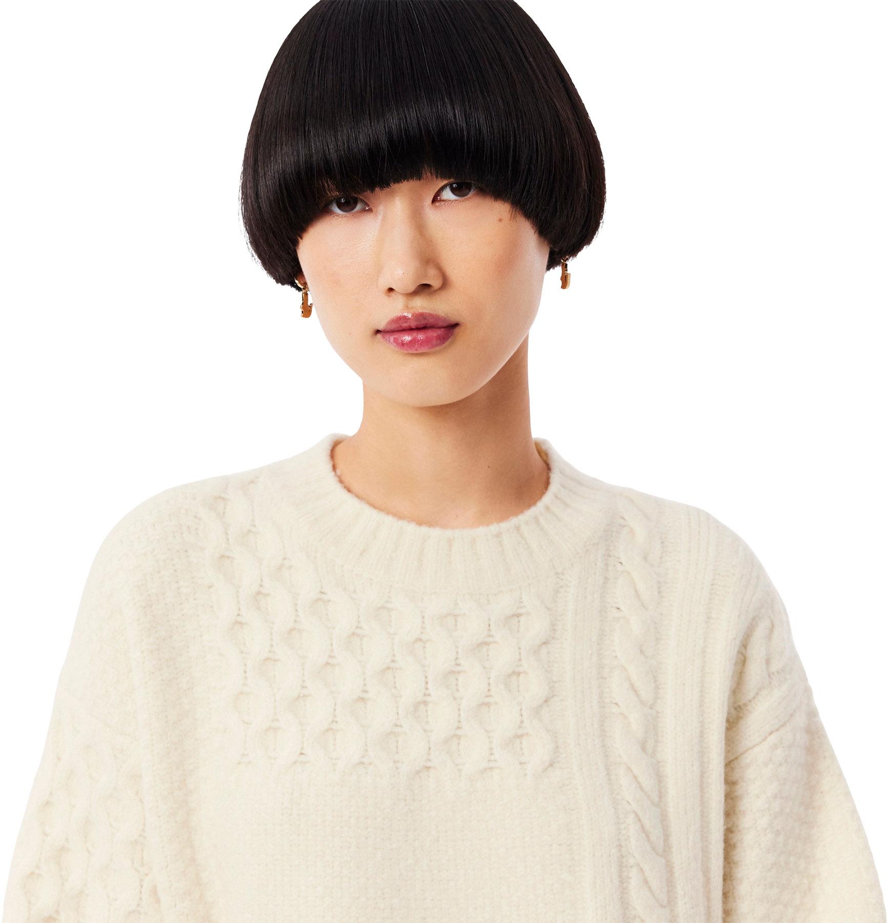 Product gallery image number 5 for product Patchwork Effect Wool Sweater Dress - Women's