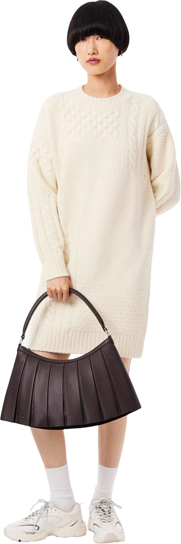 Product gallery image number 6 for product Patchwork Effect Wool Sweater Dress - Women's