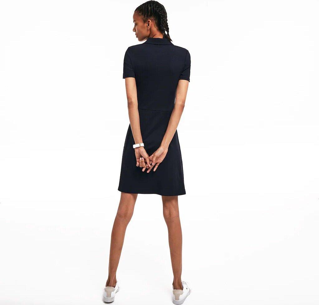 Product gallery image number 5 for product Lacoste LIVE V-Neck Ribbed Cotton Blend Polo Dress - Women's