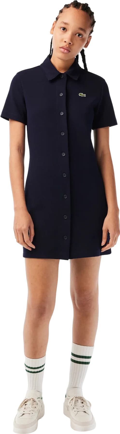 Product gallery image number 3 for product Heavy Piqué Buttoned Polo Dress - Women's