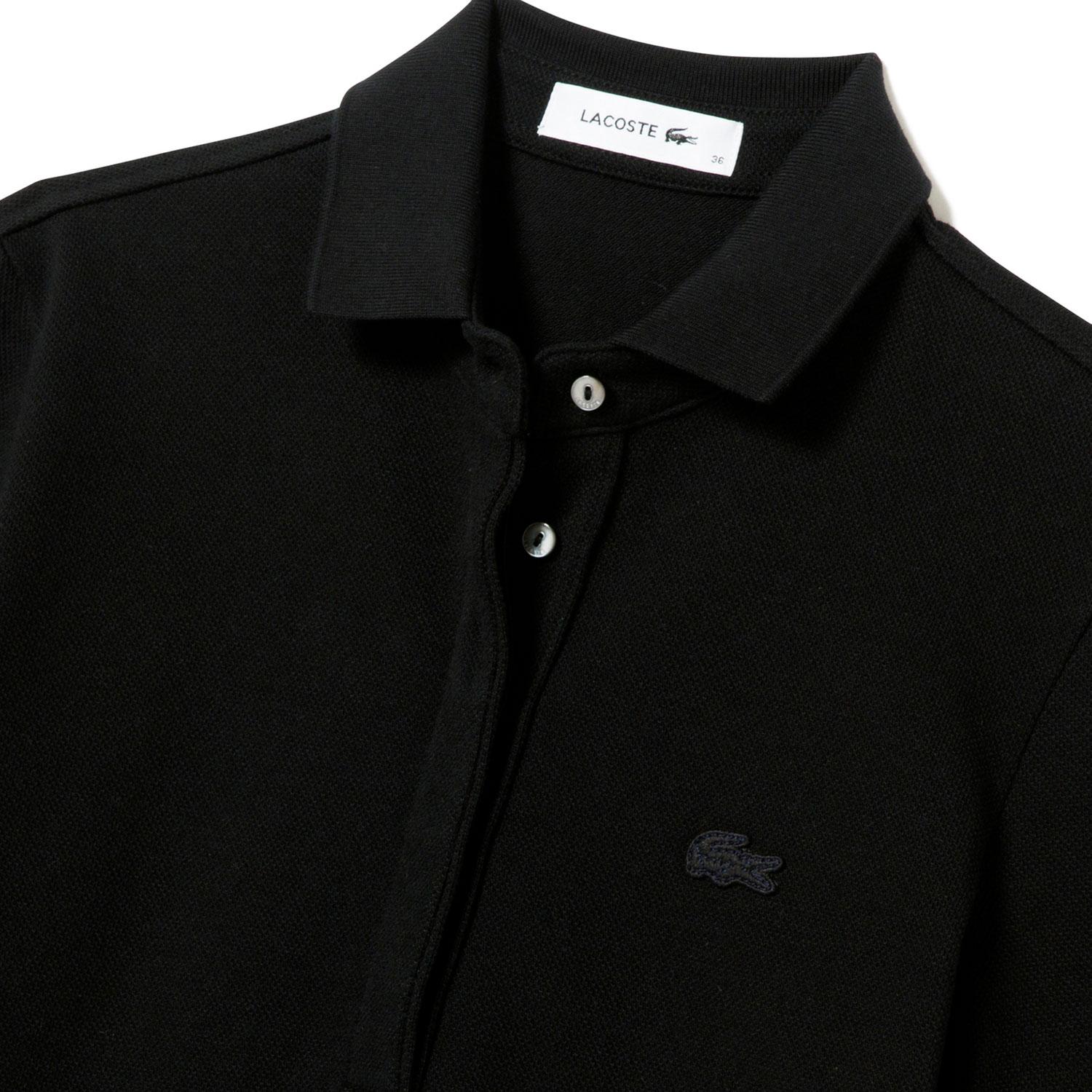 Product gallery image number 2 for product Striped Thick Stretch Cotton Piqué Polo Dress - Women's