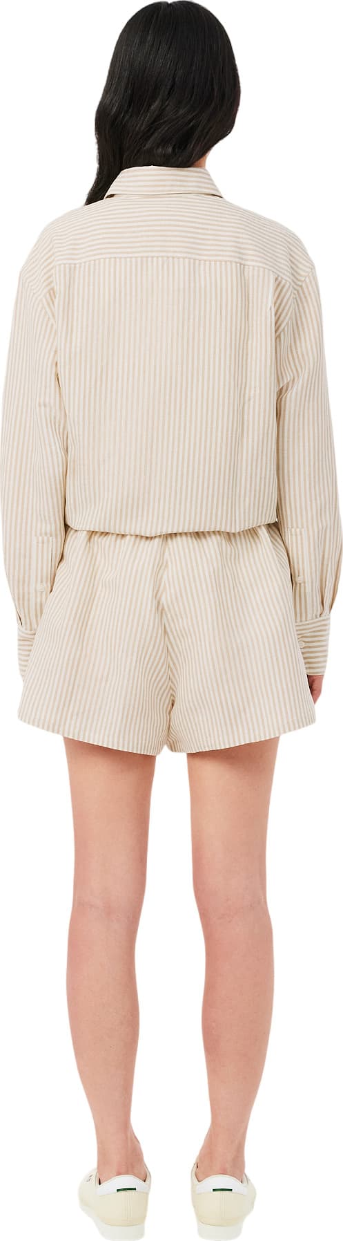 Product gallery image number 8 for product Short surdimensionné en mélange de lin - Femme