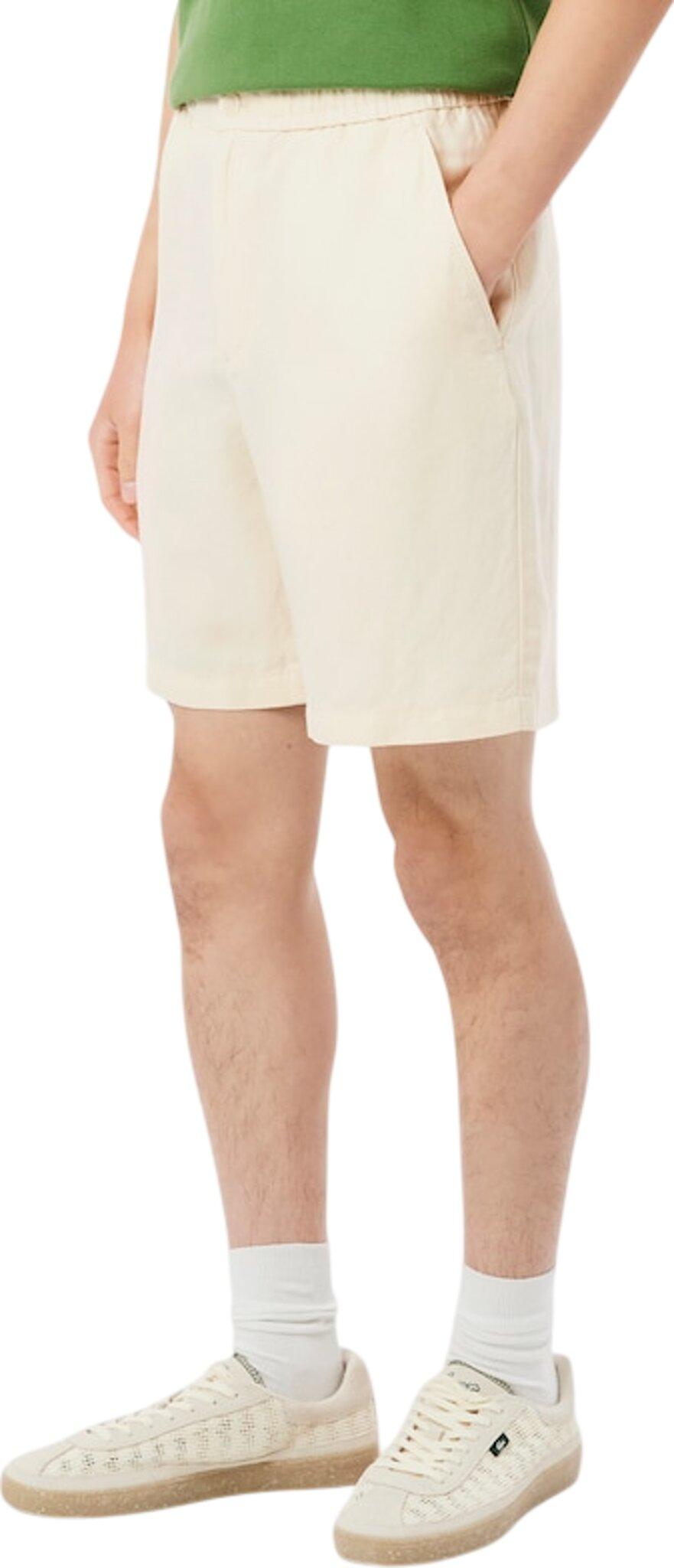 Product gallery image number 4 for product Short regular fit twill de lin mélangé - Homme