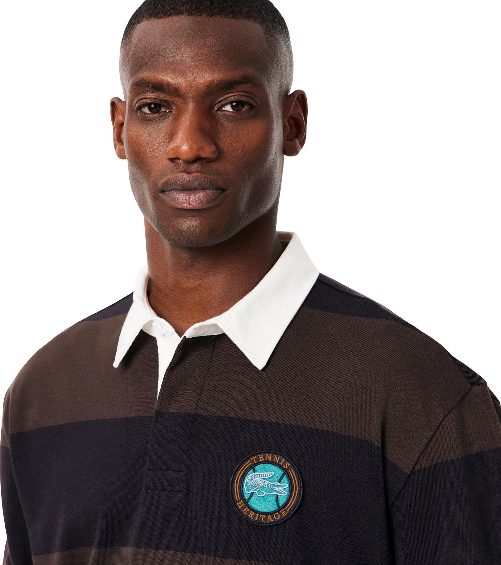Product gallery image number 9 for product Relaxed Fit Striped Rugby Polo - Men's