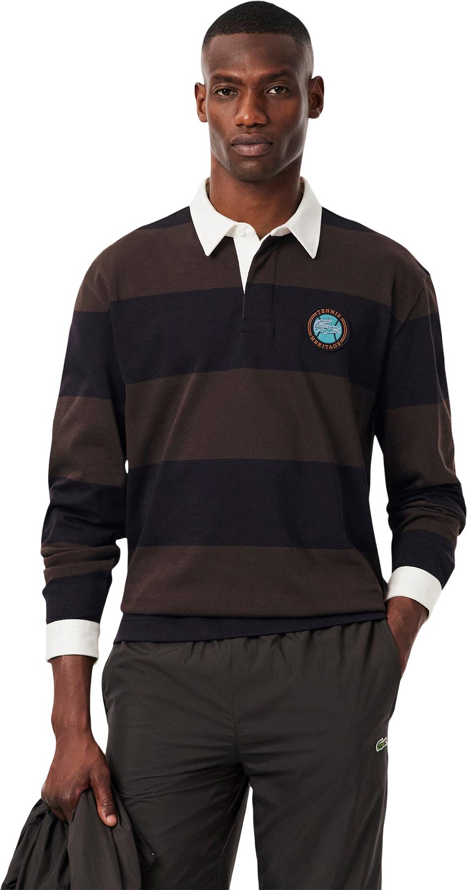 Product gallery image number 7 for product Relaxed Fit Striped Rugby Polo - Men's