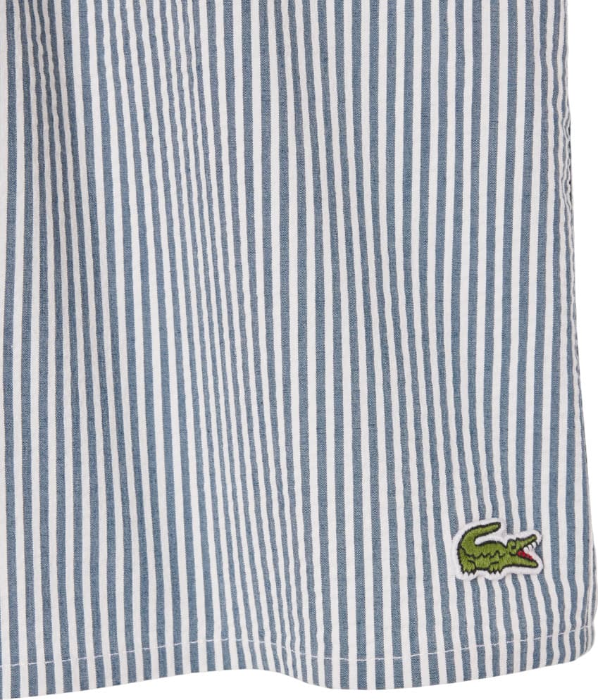 Numéro de l'image de la galerie de produits 4 pour le produit Maillot de bain texturé à rayures mi-long - Homme