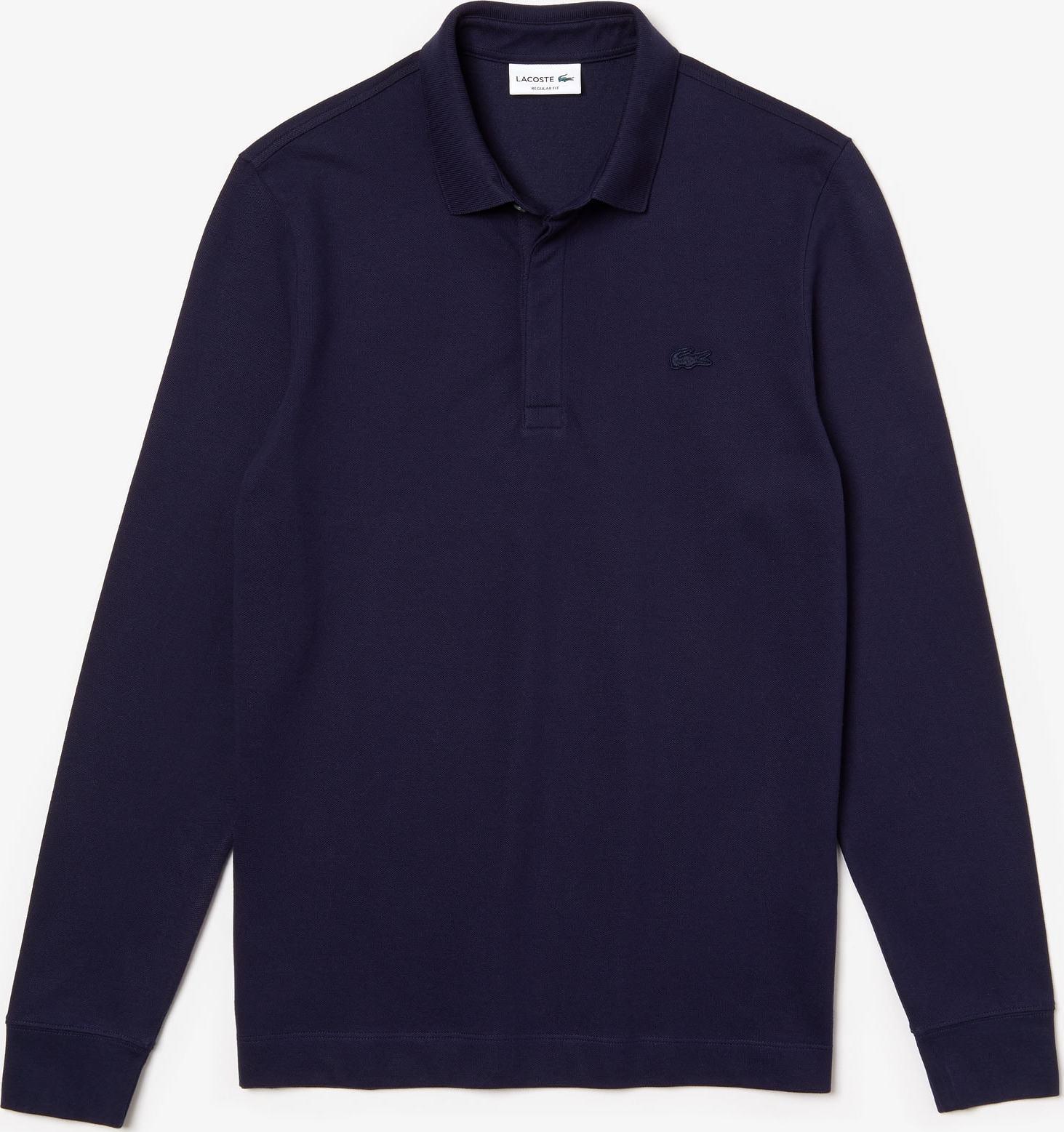 Product gallery image number 1 for product Long-sleeve Lacoste Paris Polo Shirt Regular Fit Stretch Cotton Piqué - Men's