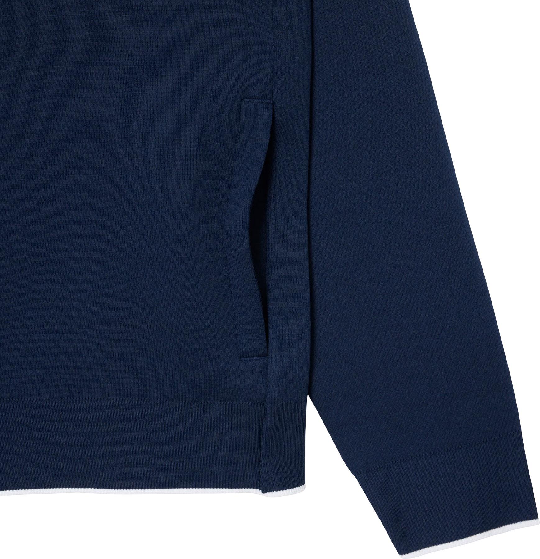 Product gallery image number 3 for product Chandail en molleton à glissière à col polo Tennis Heritage - Homme