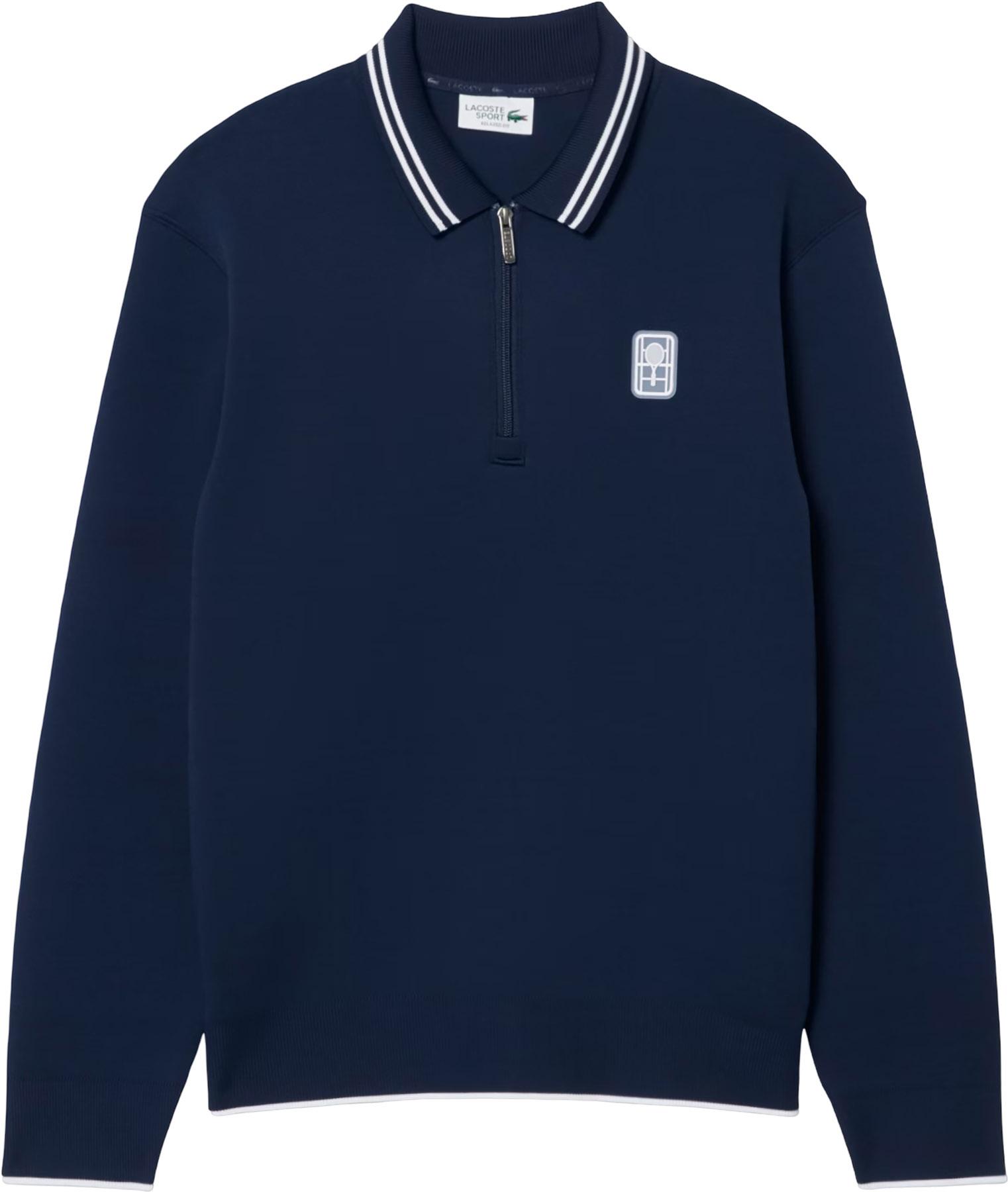 Product image for Chandail en molleton à glissière à col polo Tennis Heritage - Homme