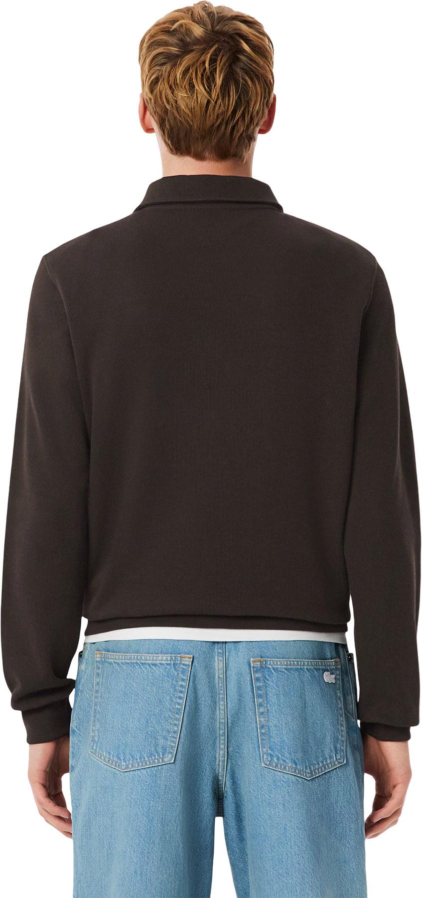 Product gallery image number 2 for product Ribbed Cotton Polo Collar Sweatshirt - Men's