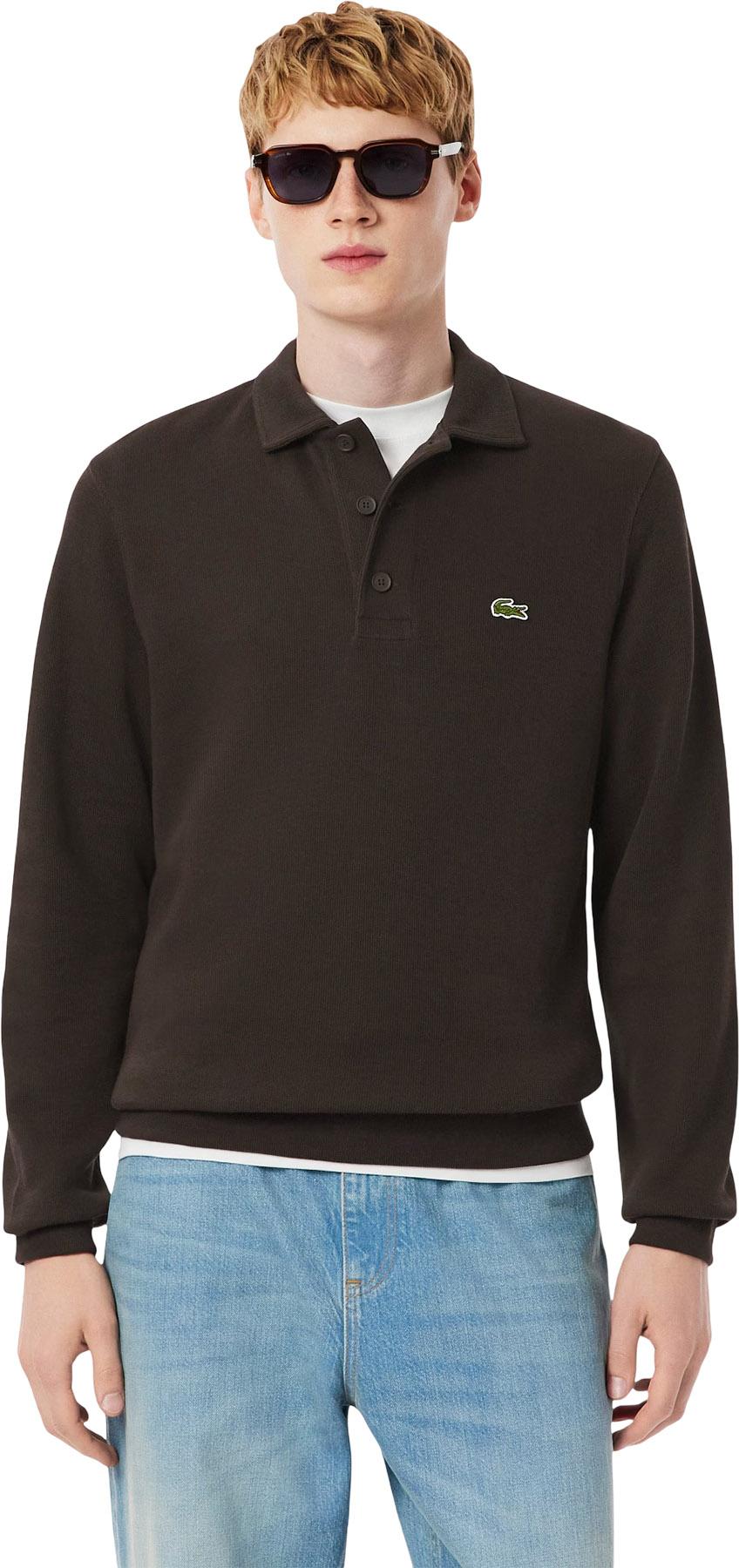 Product gallery image number 3 for product Ribbed Cotton Polo Collar Sweatshirt - Men's