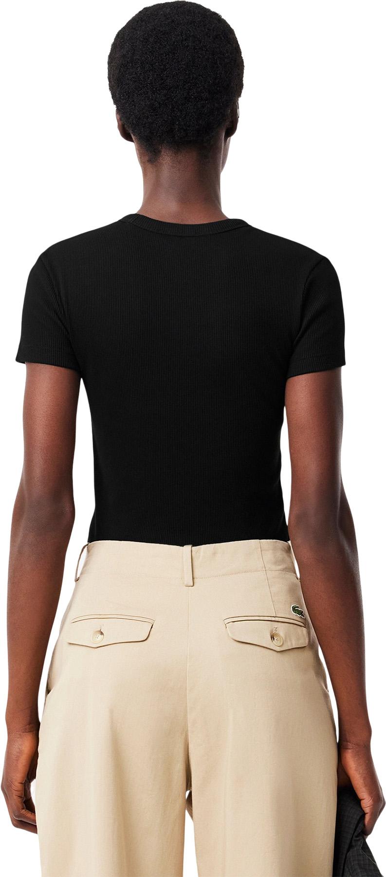 Product gallery image number 3 for product T-shirt ajusté en coton côtelé - Femme
