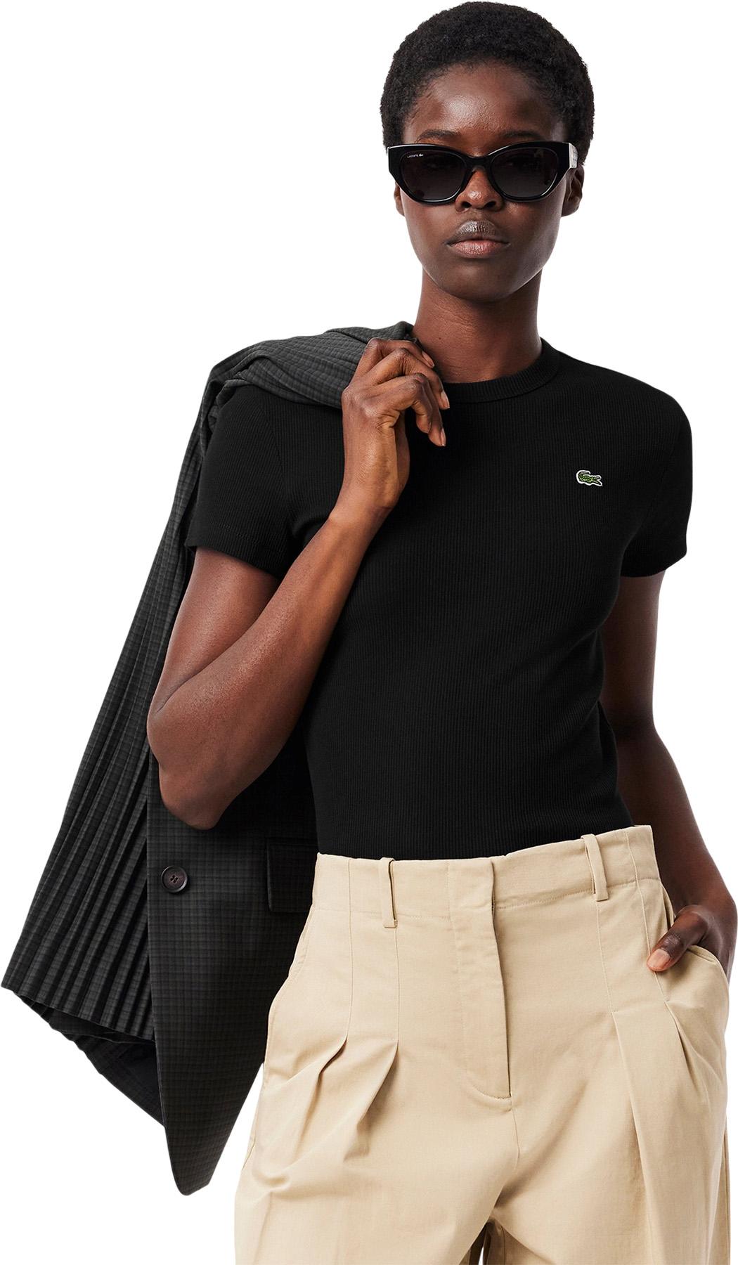 Product gallery image number 4 for product T-shirt ajusté en coton côtelé - Femme