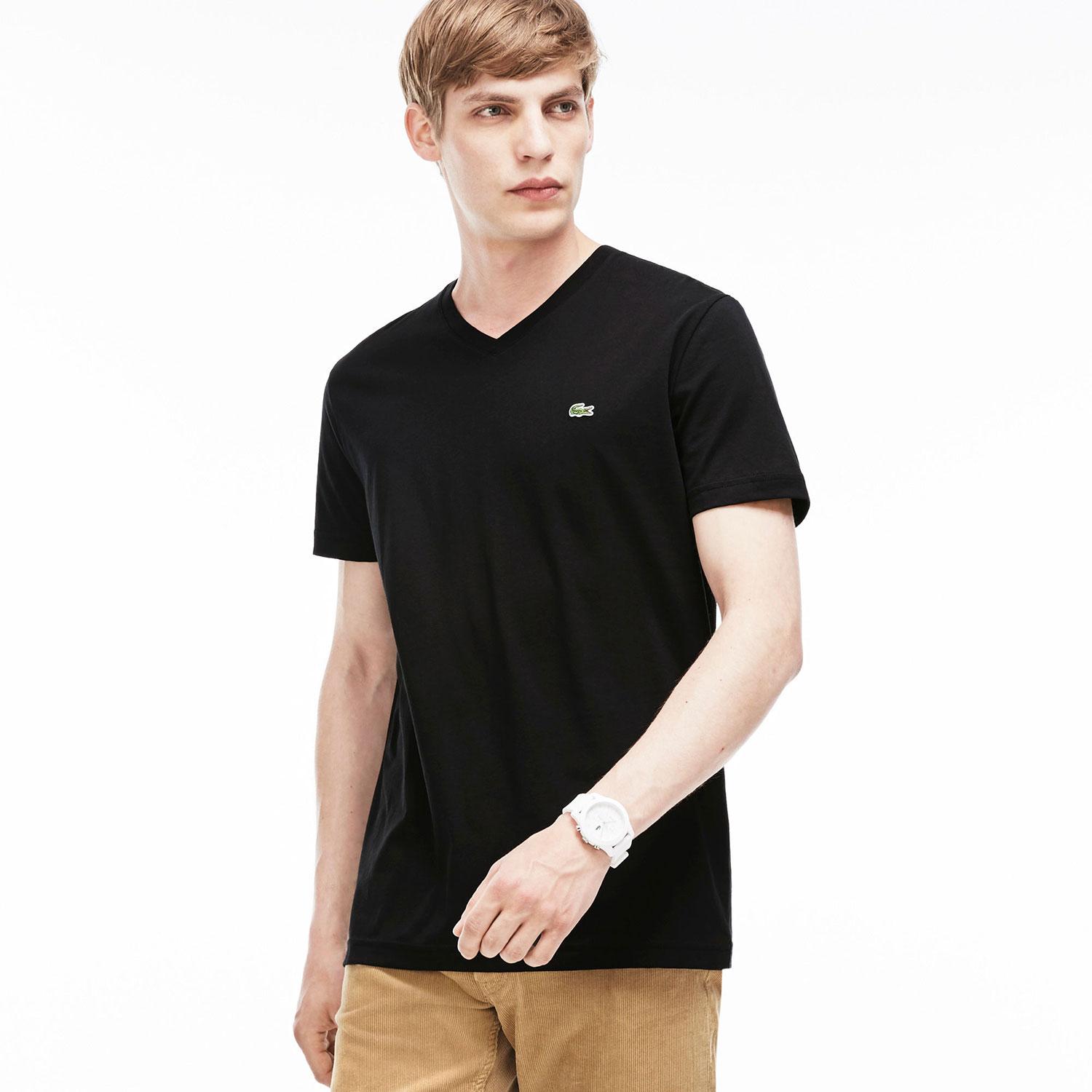 Product gallery image number 3 for product Men's Short Sleeve Pima Jersey V-Neck T-Shirt
