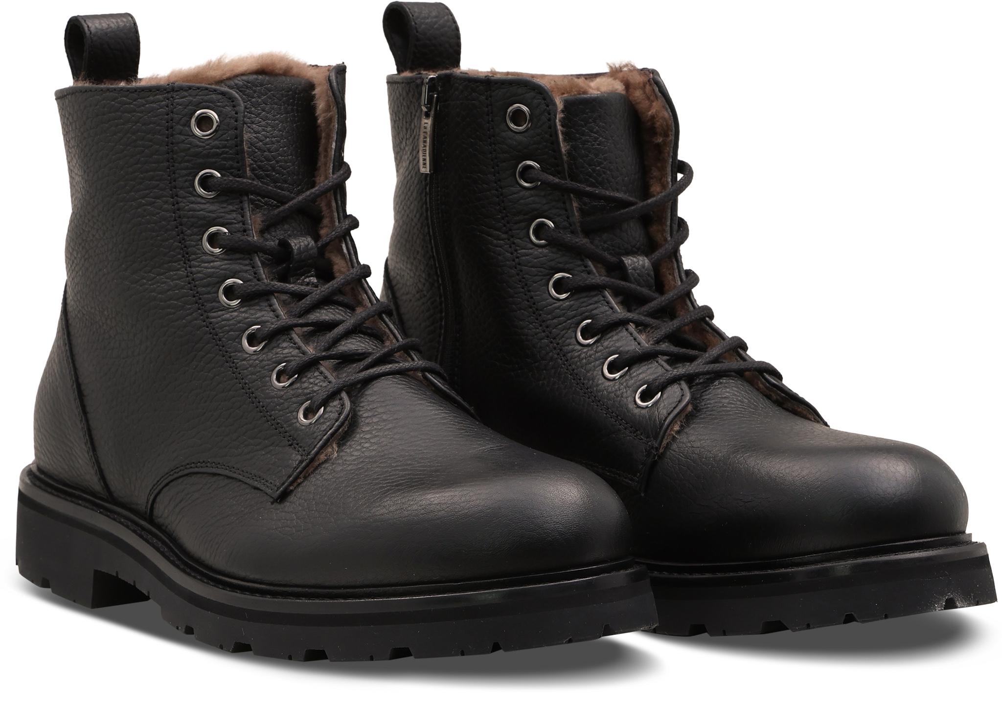 Product gallery image number 3 for product Lux Shearling Lined Pebble Leather Boot - Men's