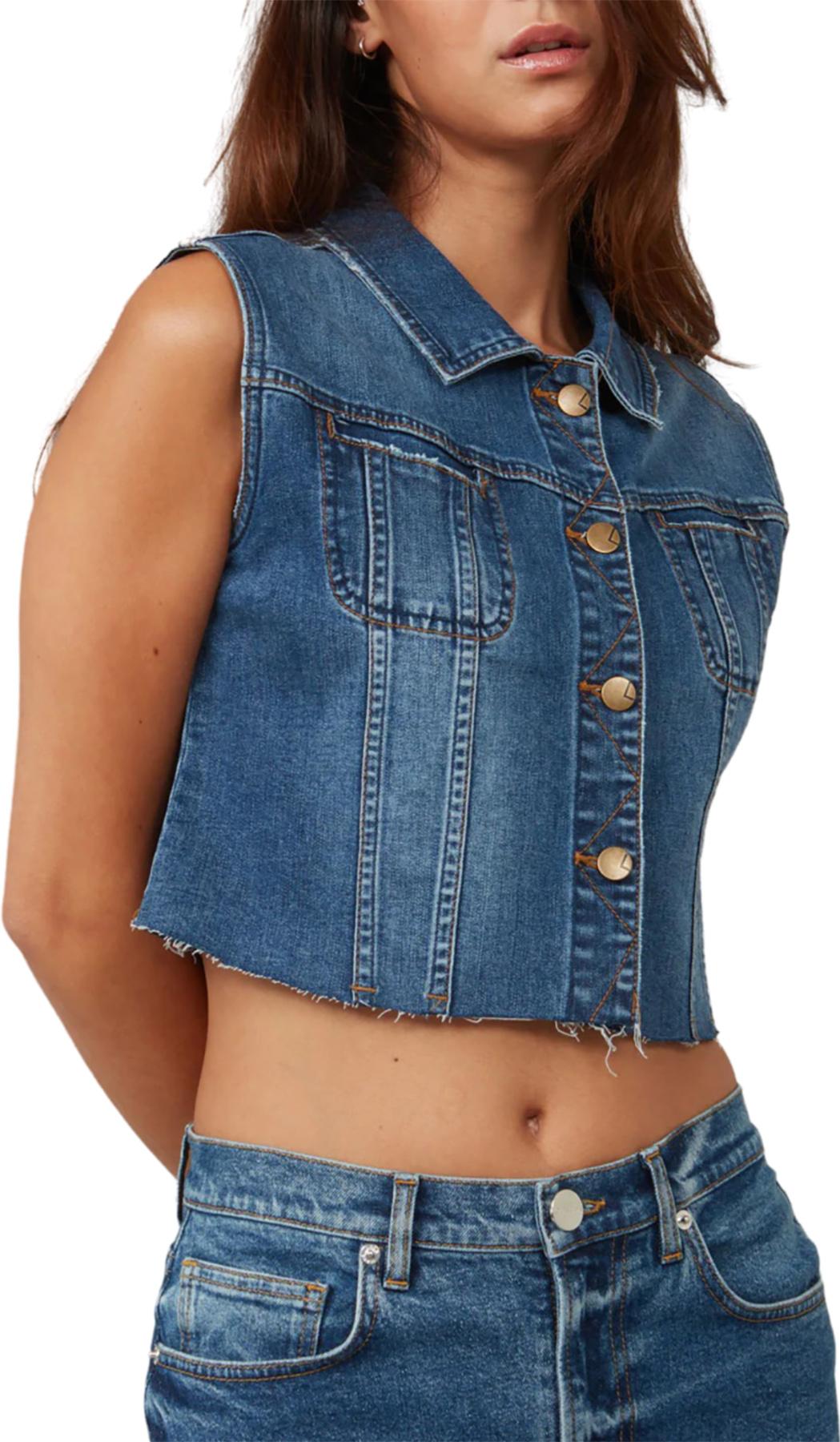 Product gallery image number 1 for product Gabbie Cropped Denim Vest - Women's