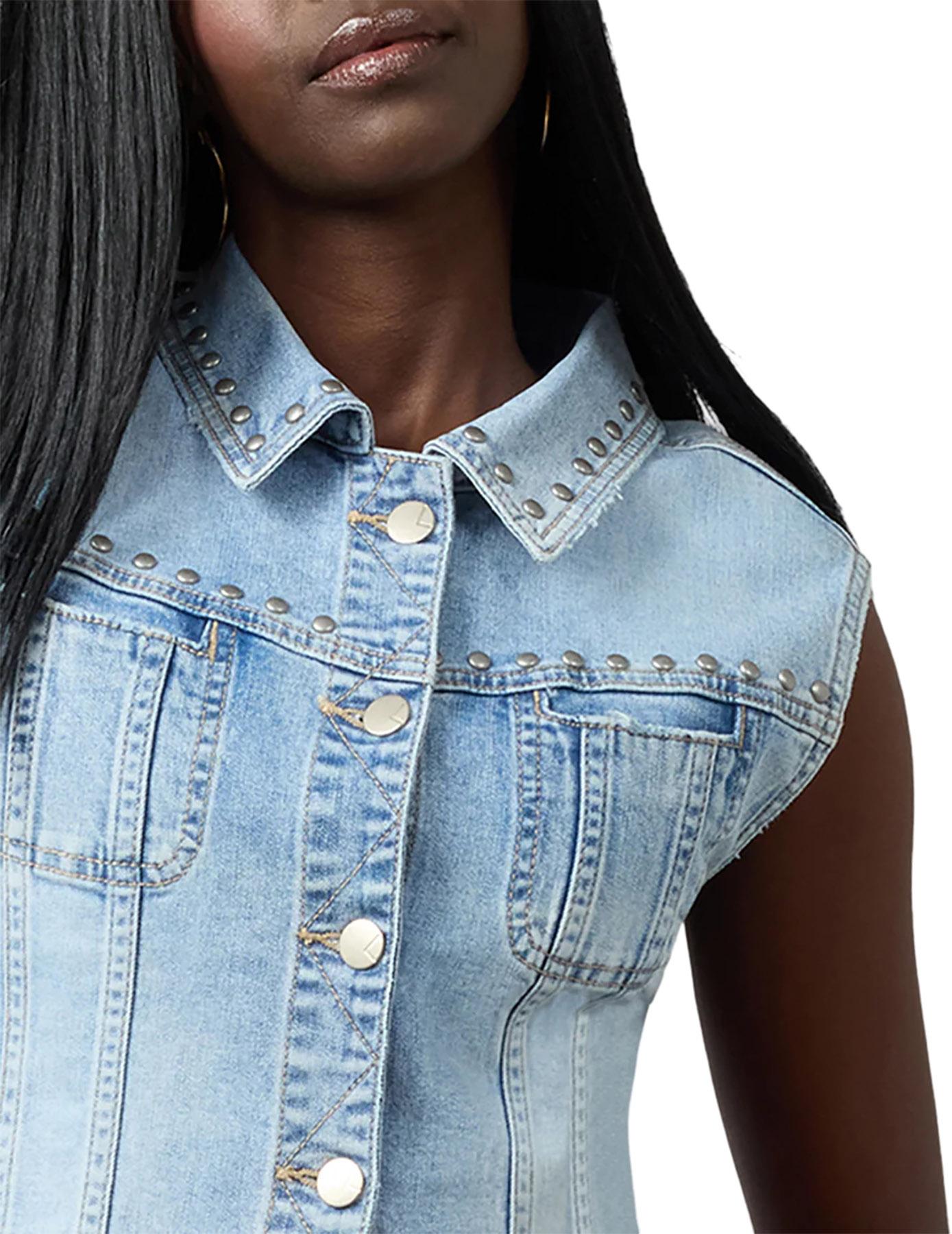 Product gallery image number 2 for product Gabbie Cropped Denim Vest - Women's