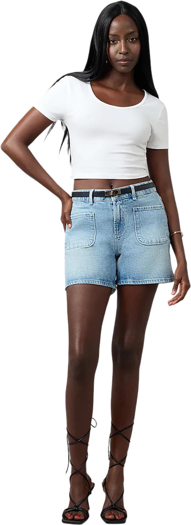 Product gallery image number 6 for product Liana High Rise Cut-Off Shorts - Women's