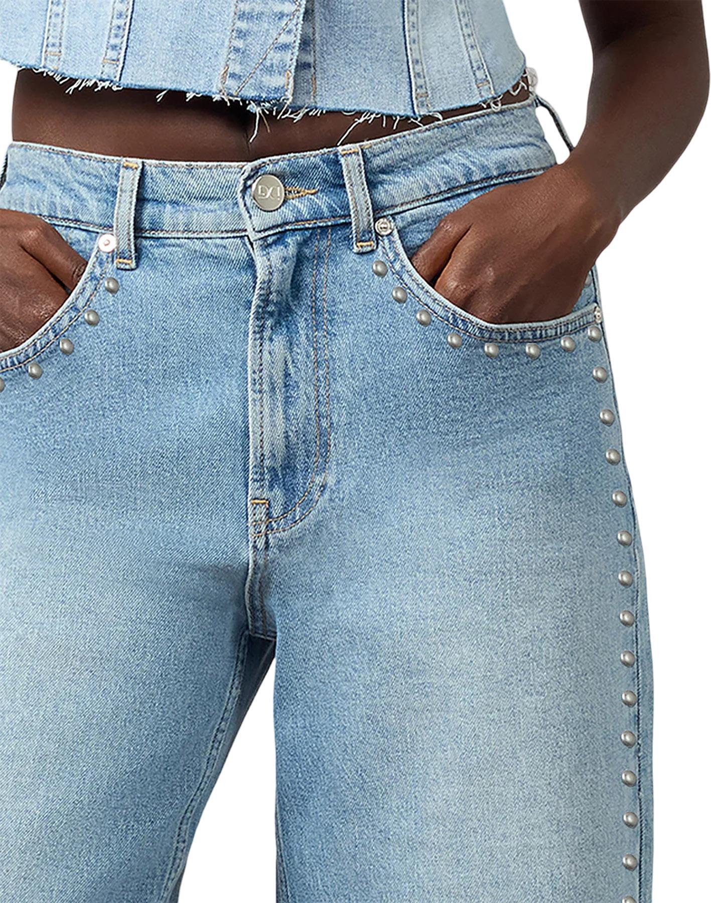 Product gallery image number 3 for product Jean taille ultra haute à jambe large Milan - Femme