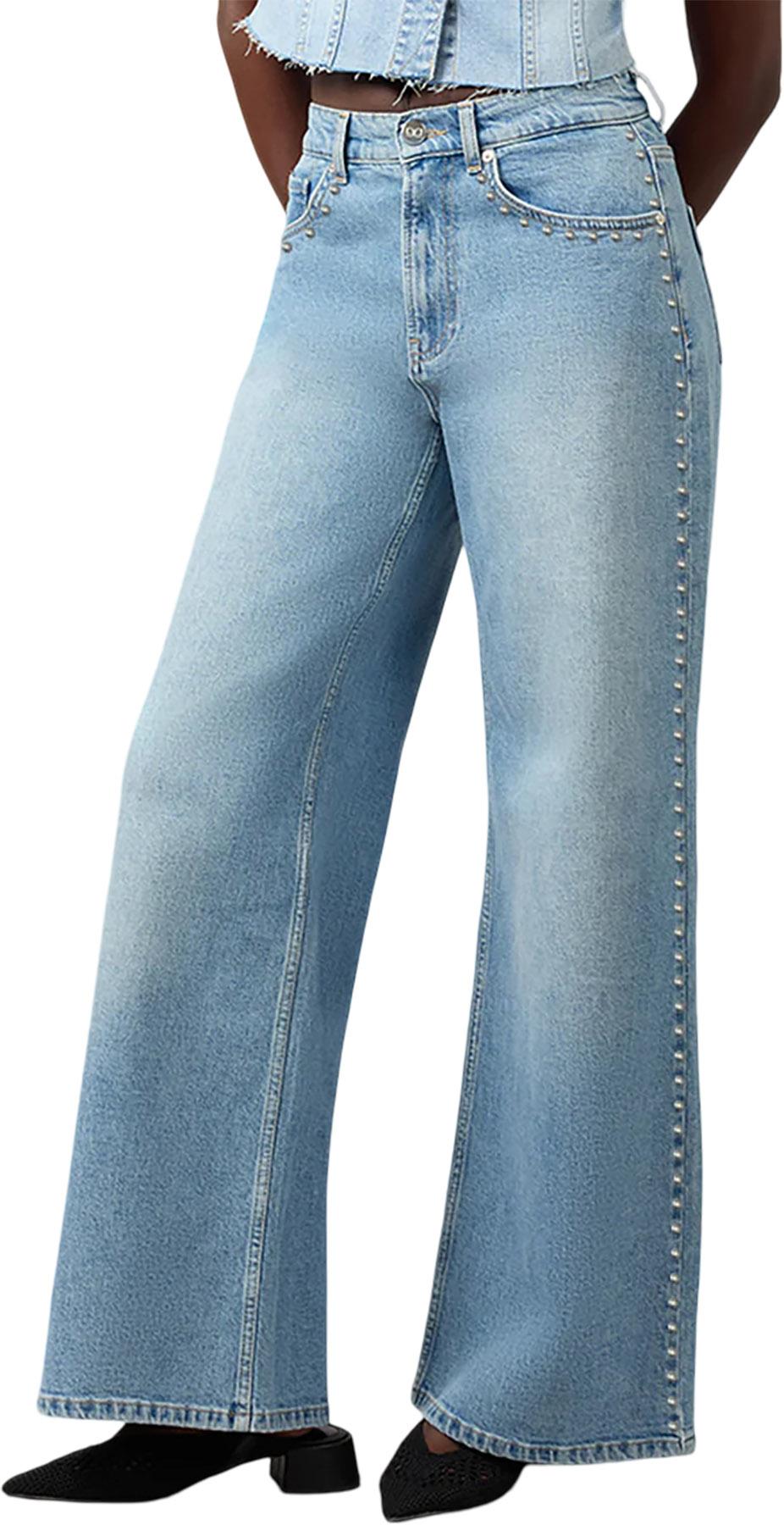 Product gallery image number 6 for product Jean taille ultra haute à jambe large Milan - Femme