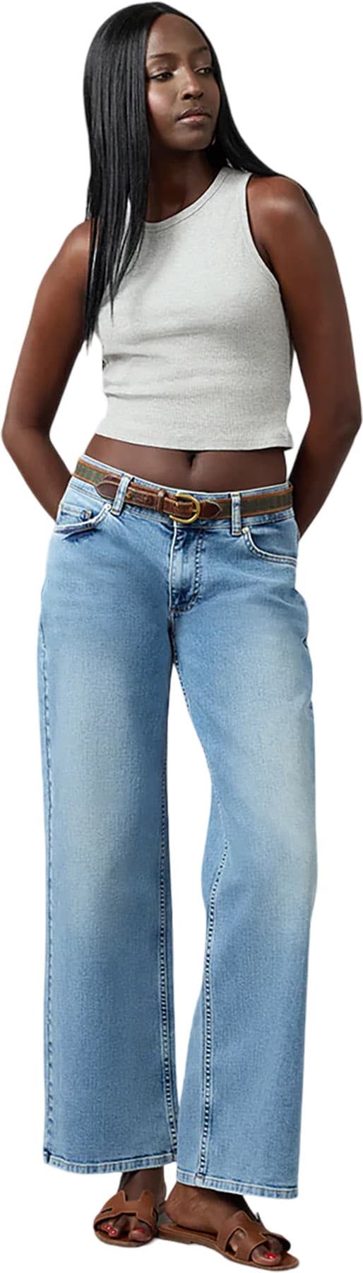 Numéro de l'image de la galerie de produits 4 pour le produit Jean taille mi-haute à coupe droite confortable Miro - Femme