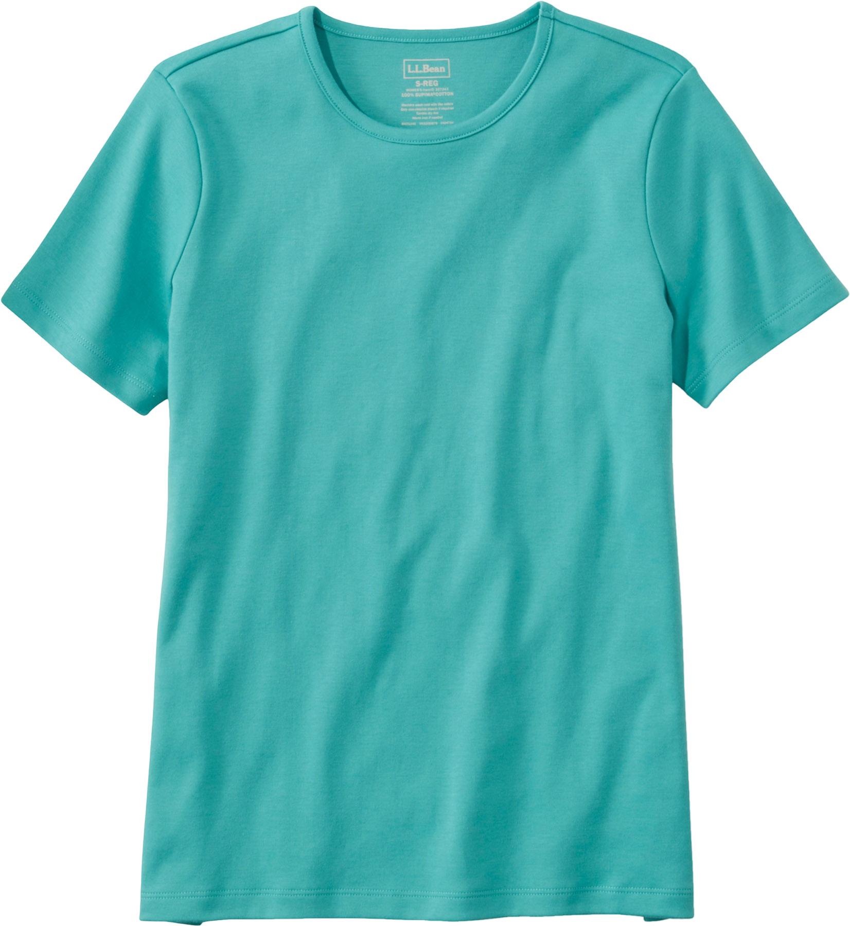 Product image for Pima Cotton Short Sleeve Crewneck T-Shirt Plus Size - Women's