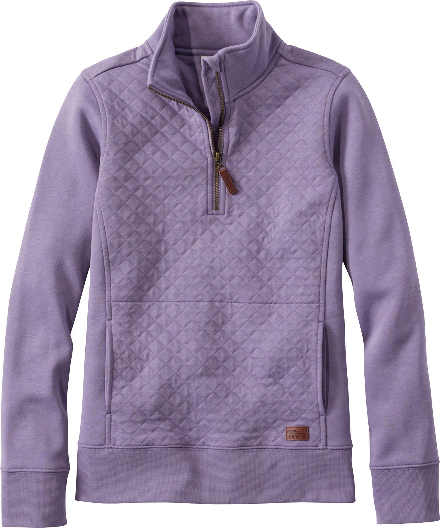 Product image for Quilted Long Sleeve Quarter-Zip Pullover - Women's