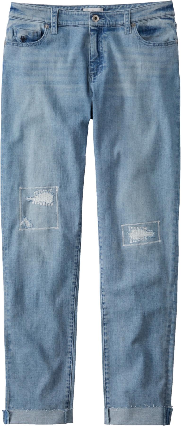 Product image for Signature Organic Denim Low-Rise Straight-Leg Boyfriend Jeans - Women's
