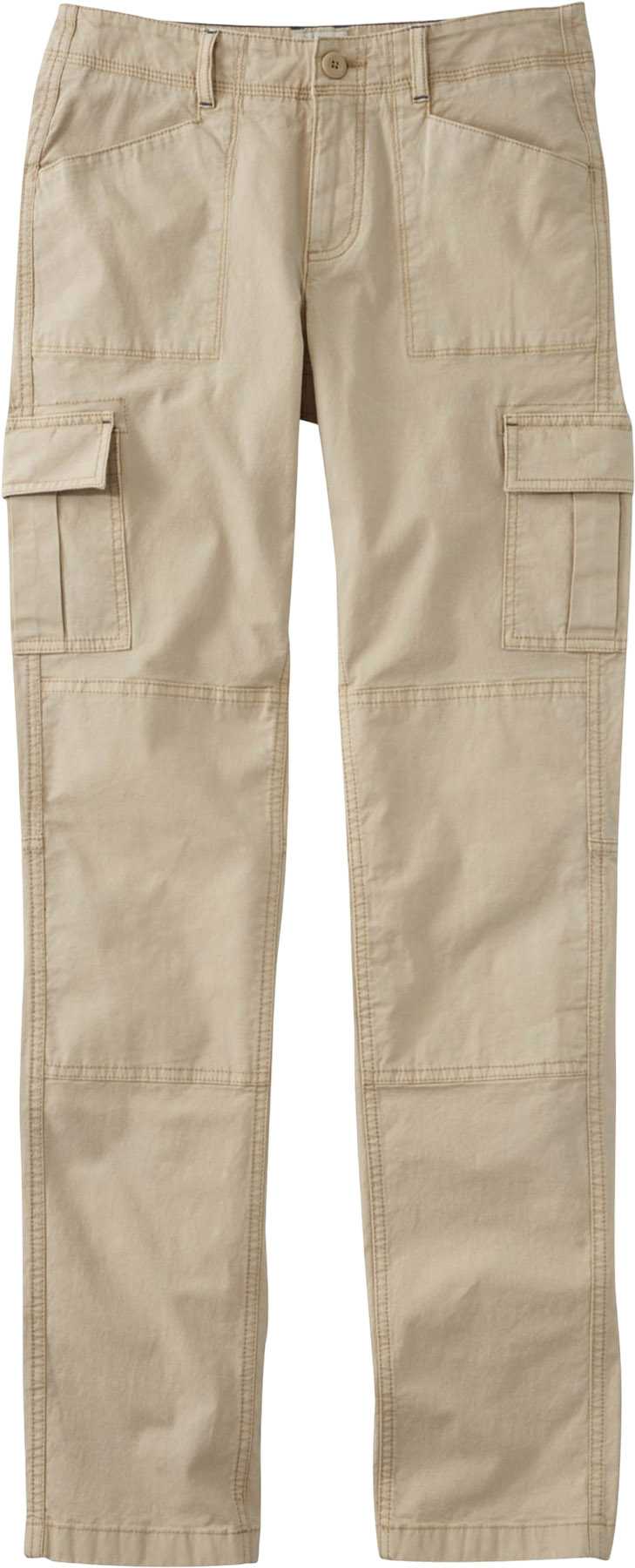 Image de produit pour Pantalon cargo en toile extensible à taille mi-haute à jambe droite - Femme