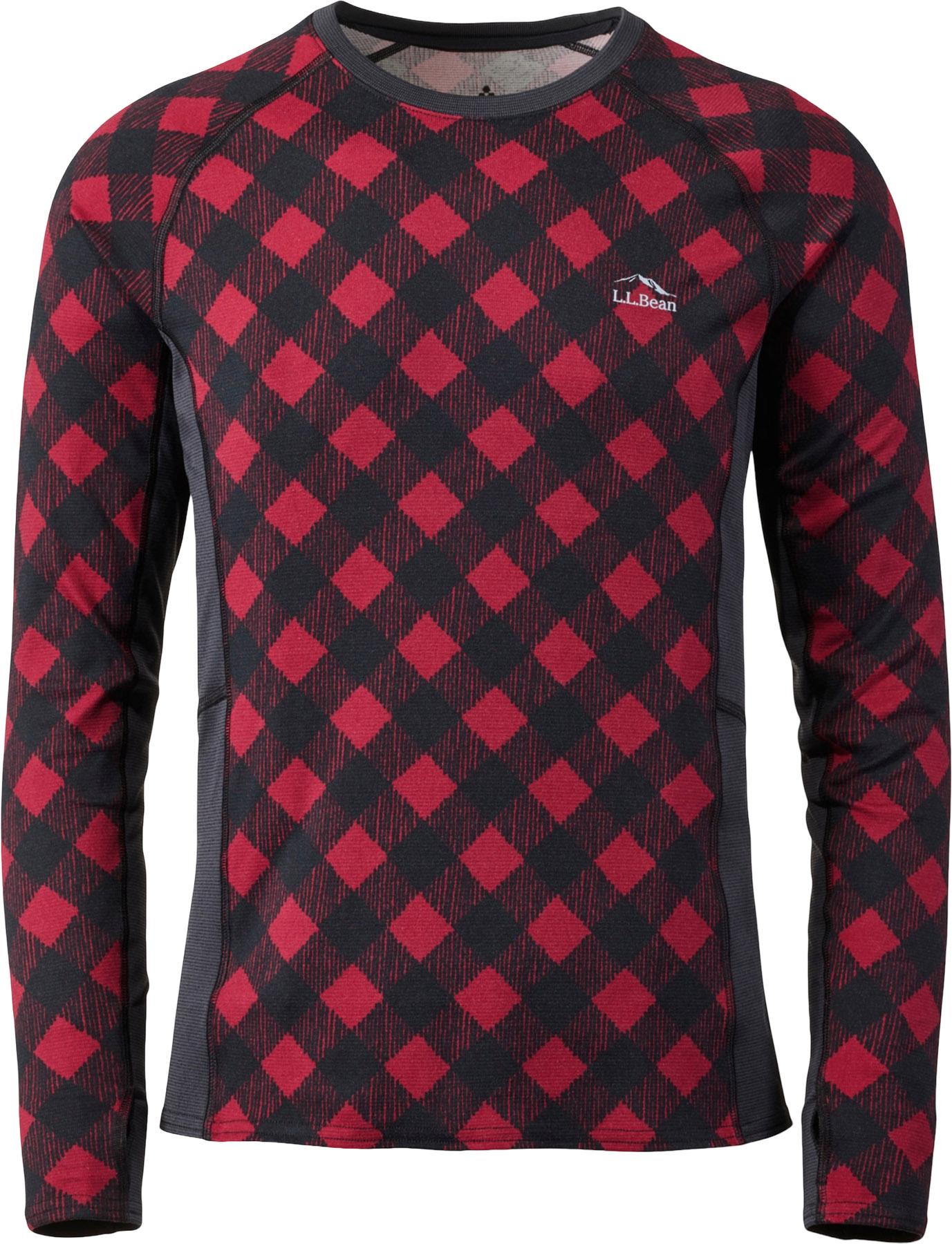 Product image for Couche de base pour le haut à col rond et manches longues imprimé mi-épais L.L.Bean - Homme