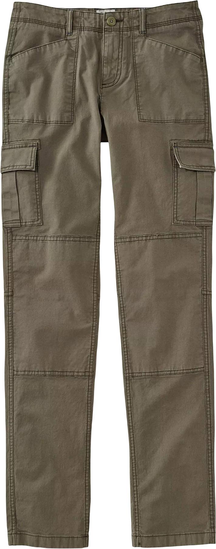 Image de produit pour Pantalon cargo en toile extensible, à taille mi-haute, à jambe droite - Femme