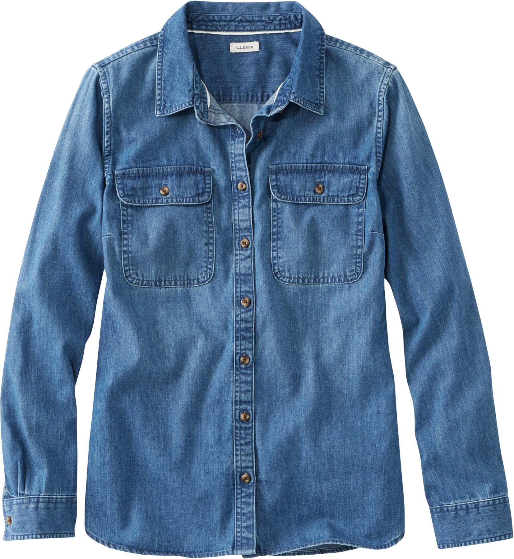 Product gallery image number 1 for product L.L. Bean Heritage Washed Denim Long-Sleeve Shirt - Women's