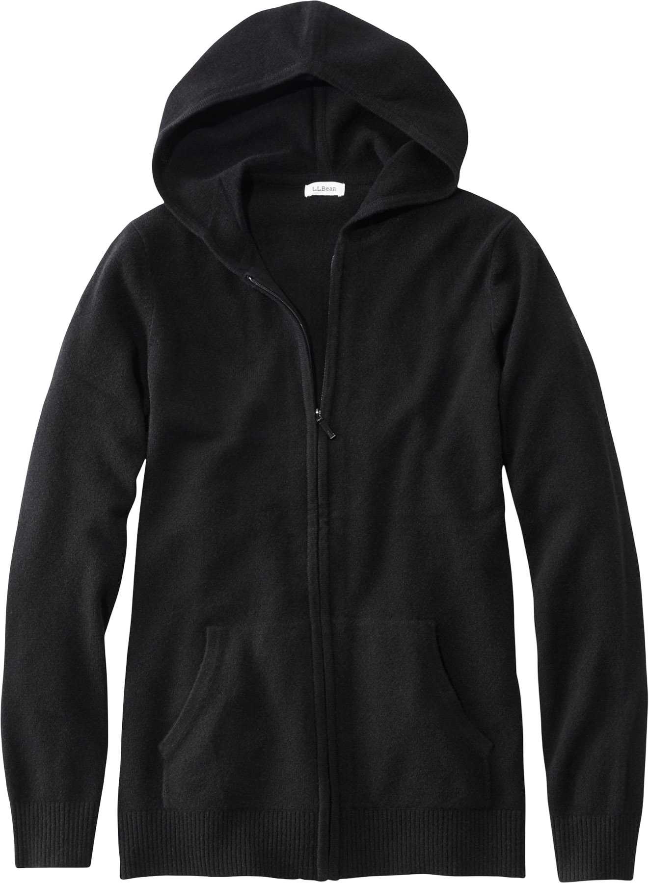 Image de produit pour Chandail à capuchon et glissière en cachemire classique - Femme