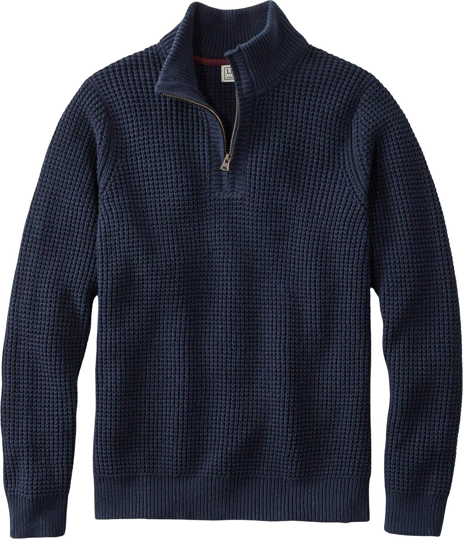 Image de produit pour Chandail en coton biologique gaufré à glissière 1/4 - Homme