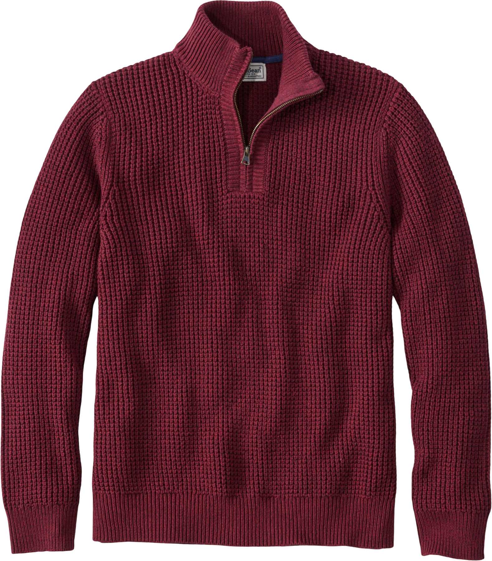 Image de produit pour Chandail en coton biologique gaufré à glissière 1/4 - Homme