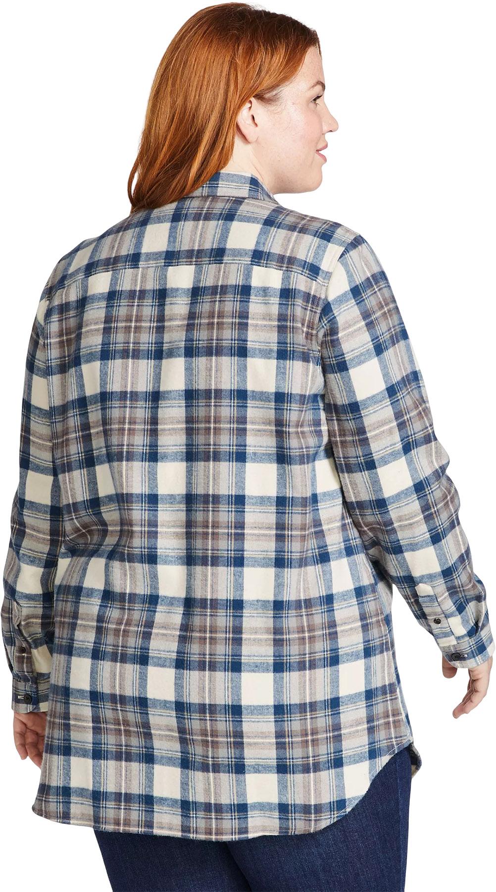 Numéro de l'image de la galerie de produits 2 pour le produit Tunique de style chemise en flanelle à carreaux écossais - Femme