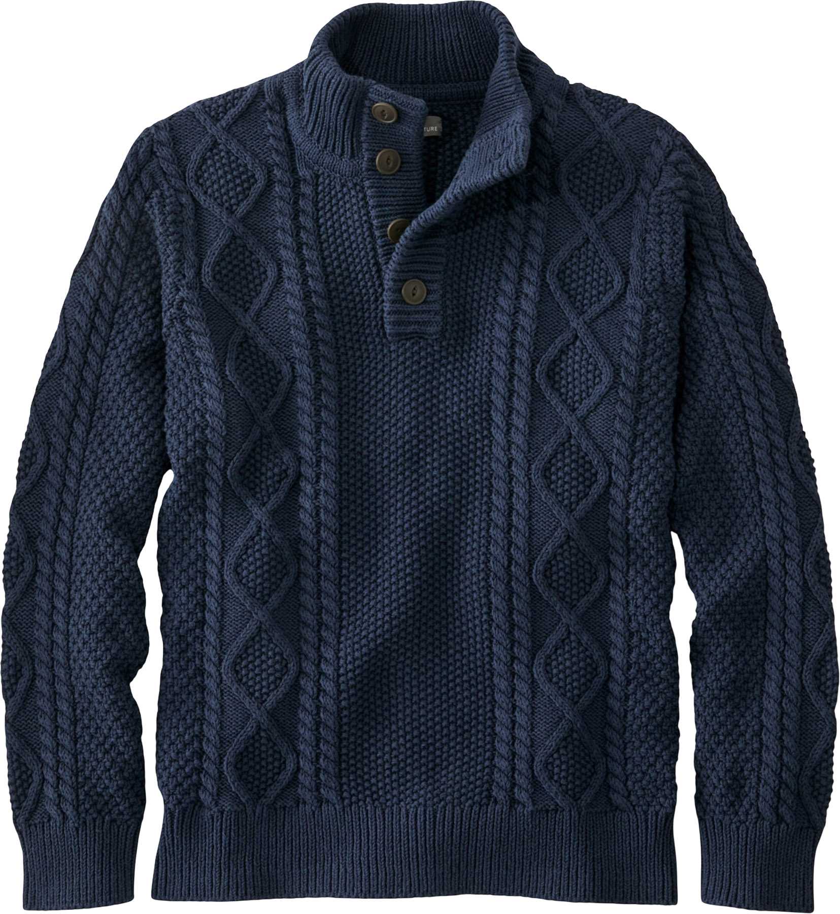 Image de produit pour Chandail à col boutonné de pêcheur en coton Signature - Homme