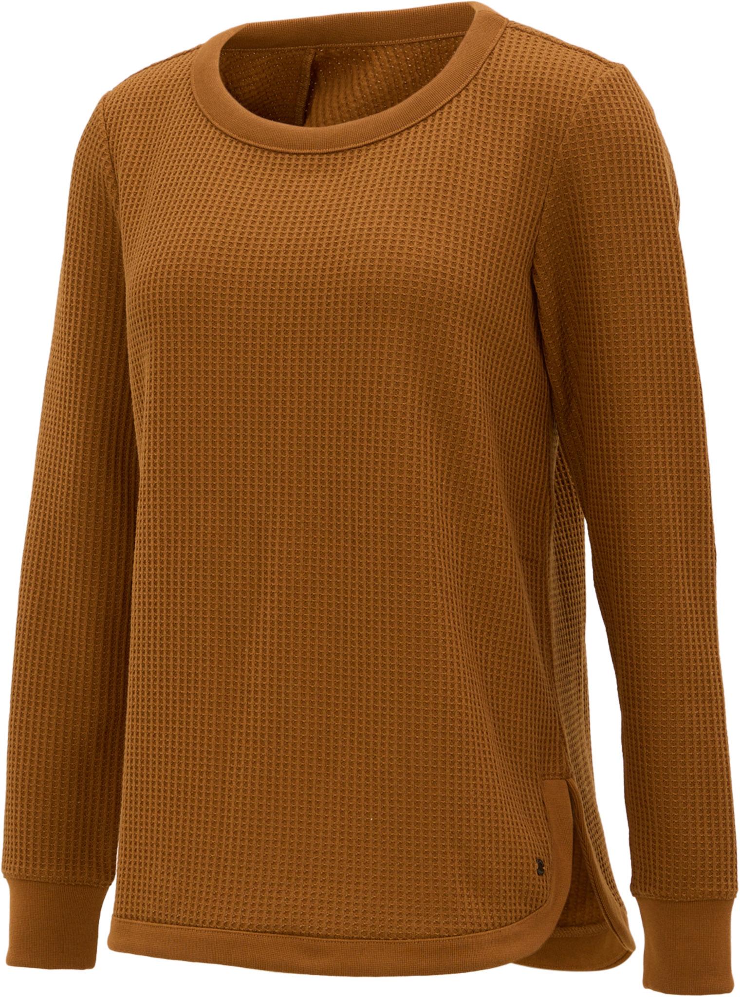 Product gallery image number 2 for product Signature Brushed-Back Waffle Boat Neck Sweatshirt - Women's