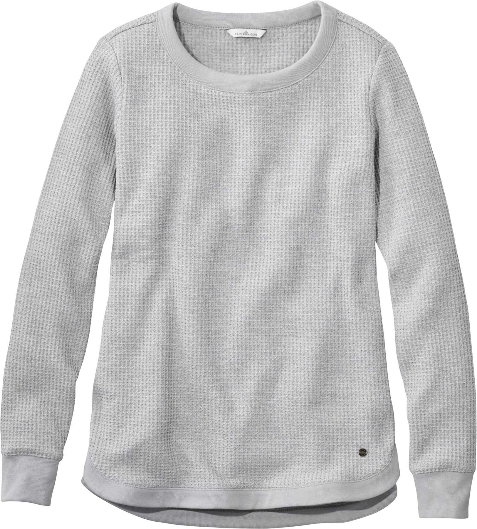 Product image for Signature Brushed-Back Waffle Boat Neck Sweatshirt - Women's