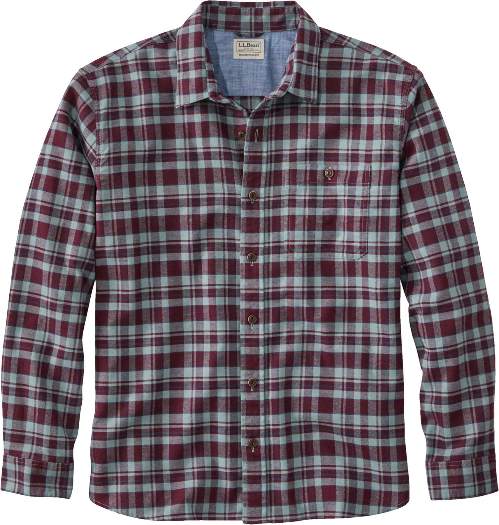 Product image for BeanFlex All-Season Traditional Untucked Fit Long-Sleeve Flannel Shirt - Men's